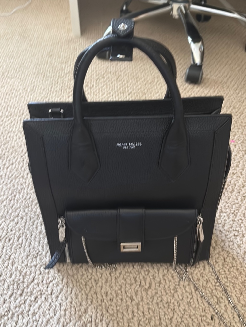 Henri Nendel Rivington Tote with removable clutch and dust bag